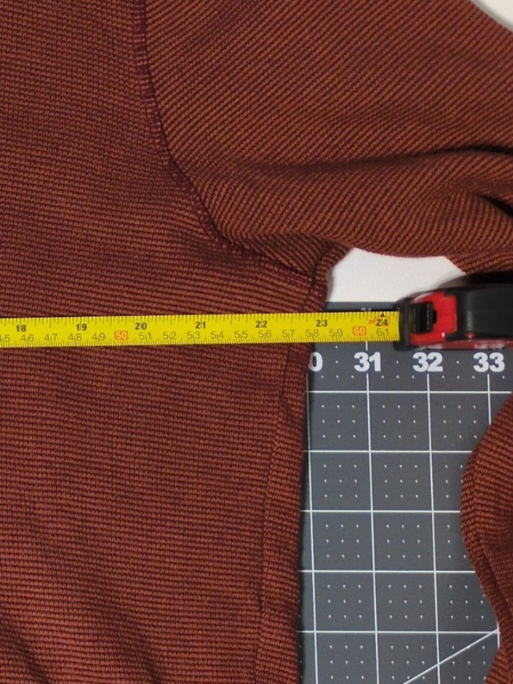 Bonobos Mens Large Cotton Long Sleeve Shirt Sweater Waffle Knit Orange Copper - Picture 6 of 8